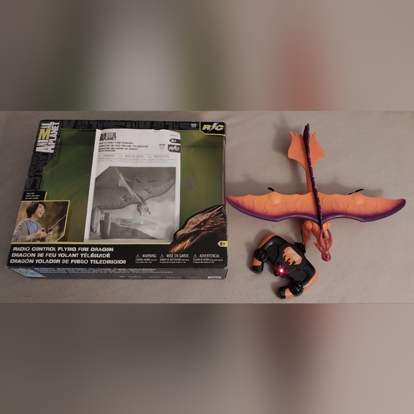 Animal Planet R/C Remote Control Flying Fire Dragon Remote Control Toy 18“ - Picture 2 of 9